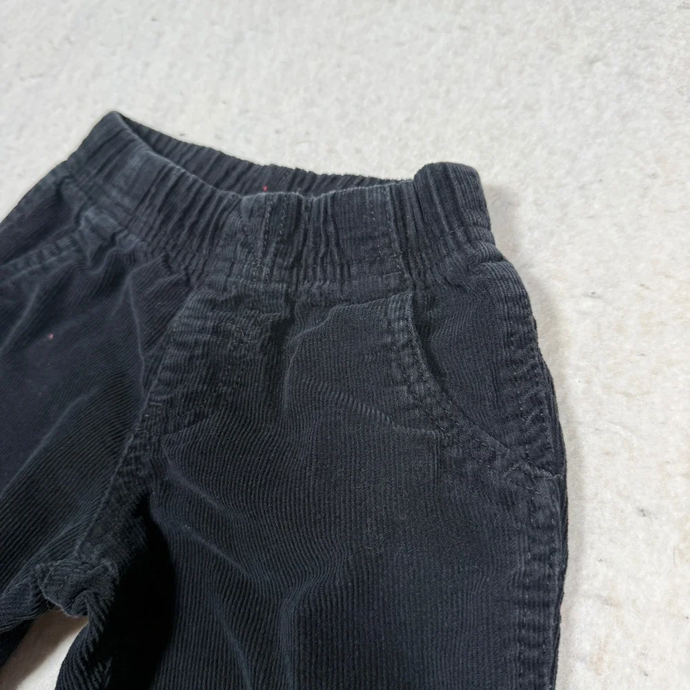 Carters Toddler Boys Black Corduroy Pull On Pants Size 2T Elastic Waist